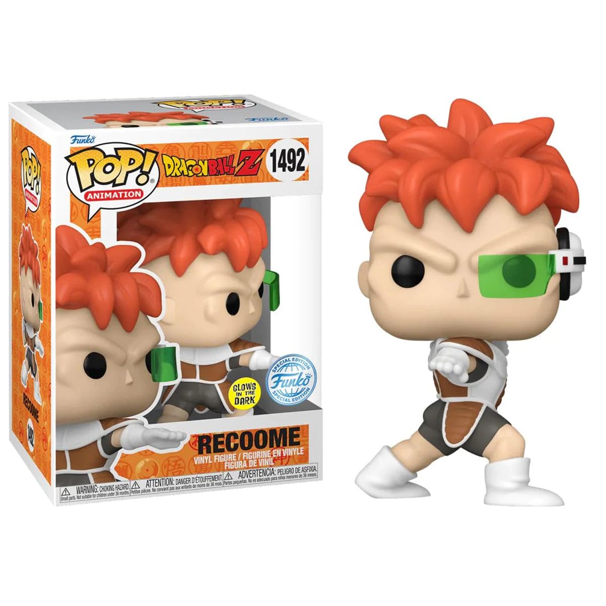 Funko Pop! Dragon Ball Z Recoome Glow-in-The-Dark Vinyl Figure #1492